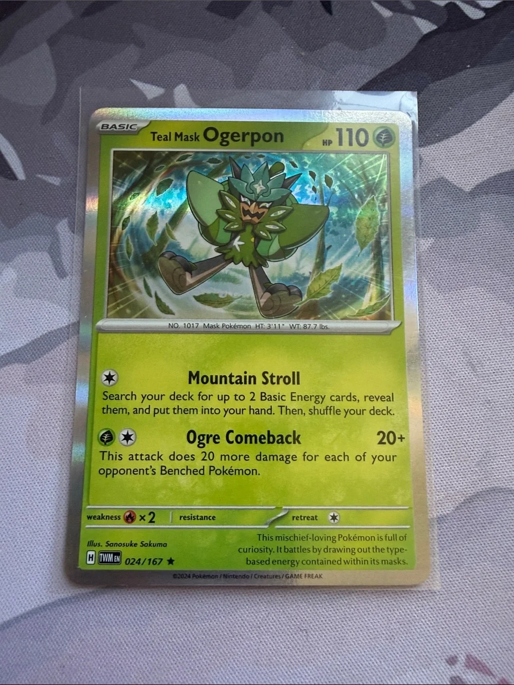 Sealed Teal Mask Ogerpon Pokémon Card Lot | 2 Cards Holo Promo Card ✨5/$25✨